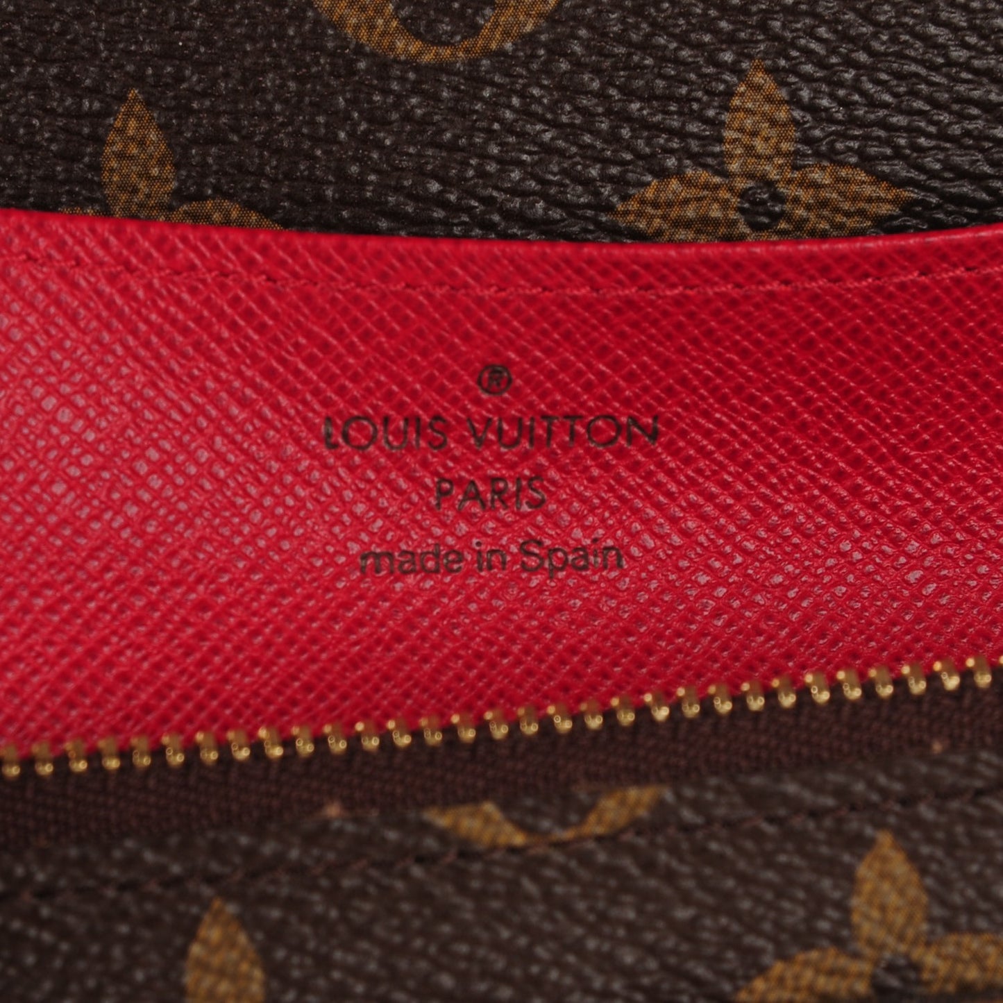 Monogram Emilie Wallet Red