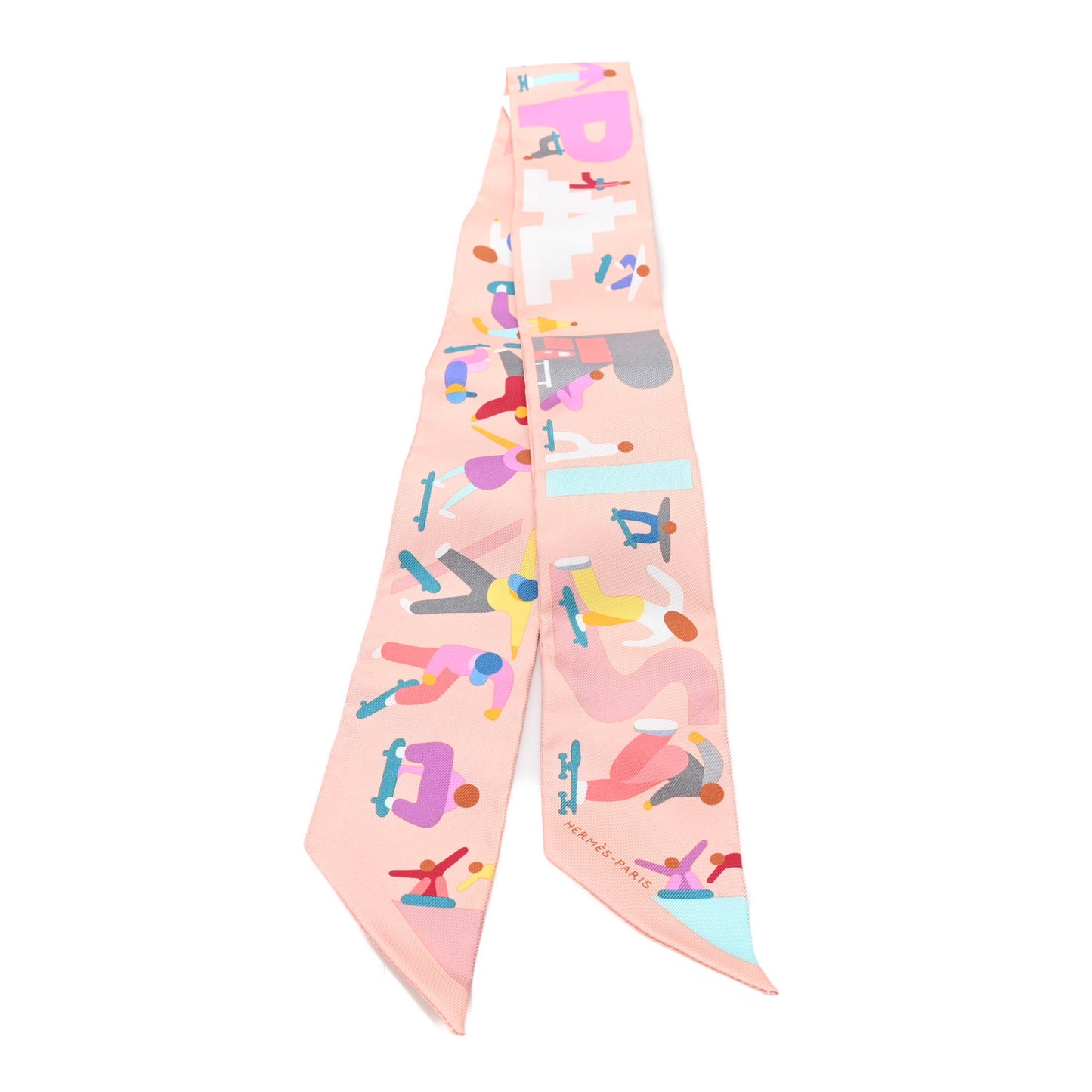 Silk Figures Libres Twilly Rose Poudre Bleu Multicolor