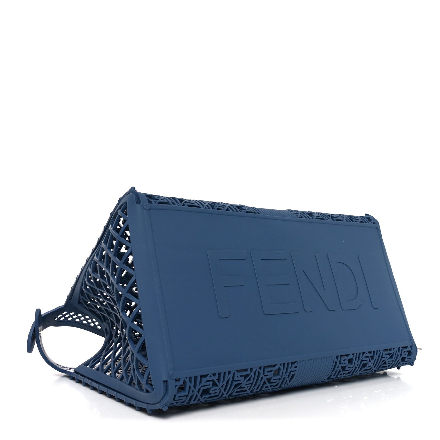 Fendi Recycled Plastic Forty8 Basket Neon Blue Dark Nut 1833175