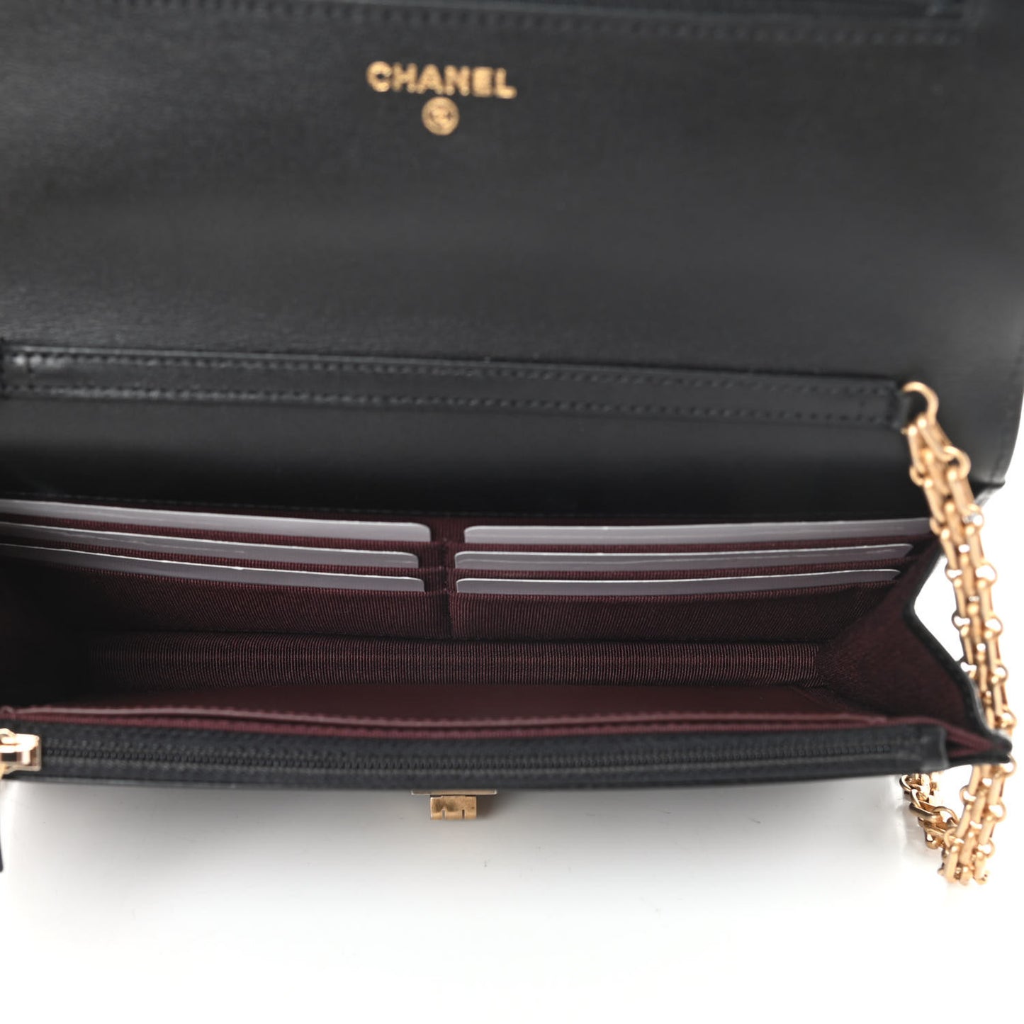 Aged Calfskin Quilted Reissue Wallet On Chain WOC Black