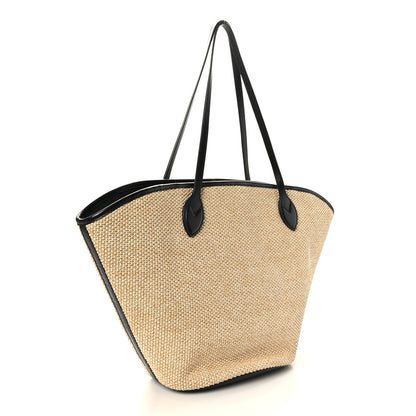Louis Vuitton Raffia Saint Jacques Tote Black 4 of 9