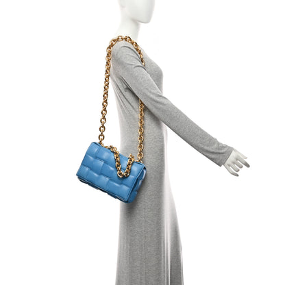 Bottega Veneta Lambskin Maxi Intreccio Padded Chain Cassette Crossbody Bag Swimming Pool 2 of 11