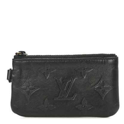 Louis Vuitton Calfskin Monogram Shadow Key Pouch Black 1 of 7