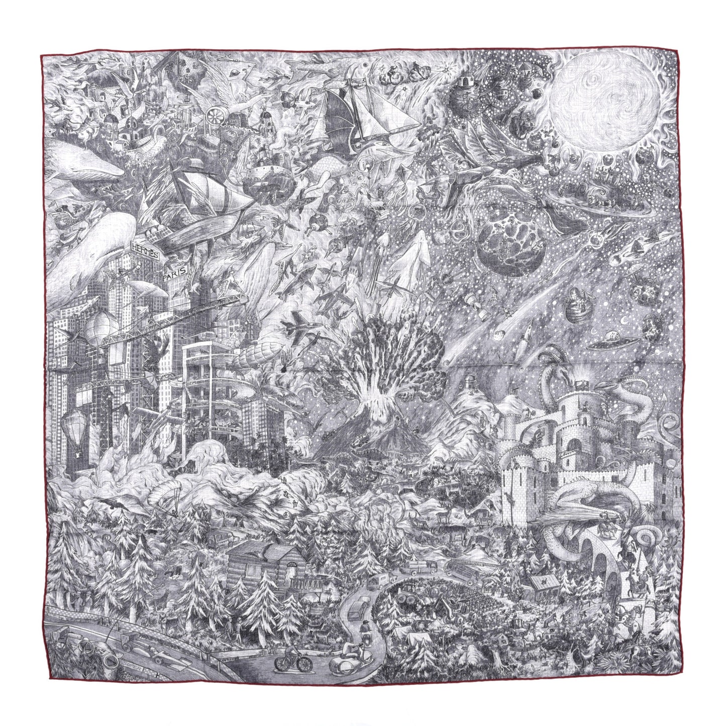 Cashmere Silk Nothing But A Dreamer Scarf 100 Gris Chine Anthracite