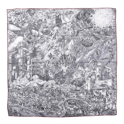 Hermes Cashmere Silk Nothing But A Dreamer Scarf 100 Gris Chine Anthracite 1 of 5