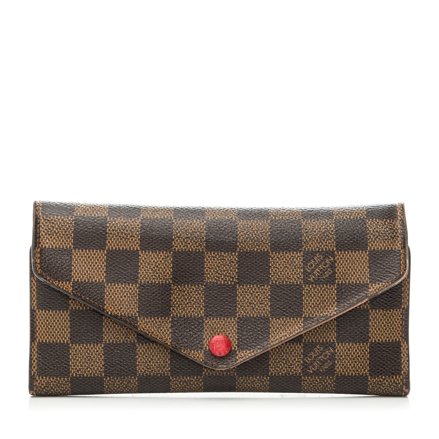 Damier Ebene Josephine Wallet Red