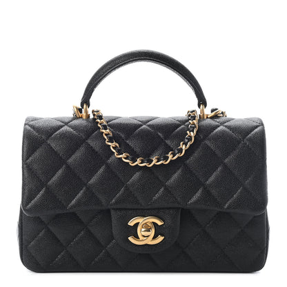 Chanel Caviar Quilted Mini Top Handle Rectangular Flap Black 1 of 8