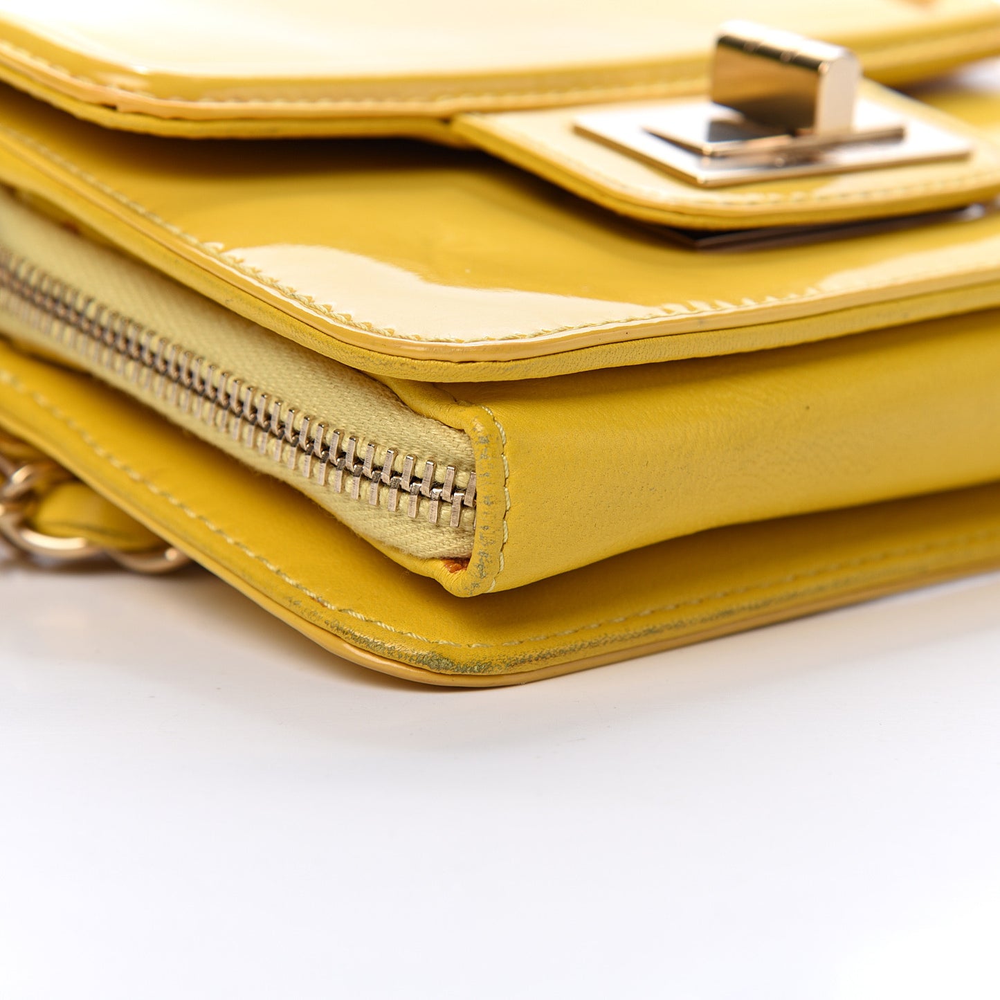 Patent Calfskin Mini Reissue Flap Yellow