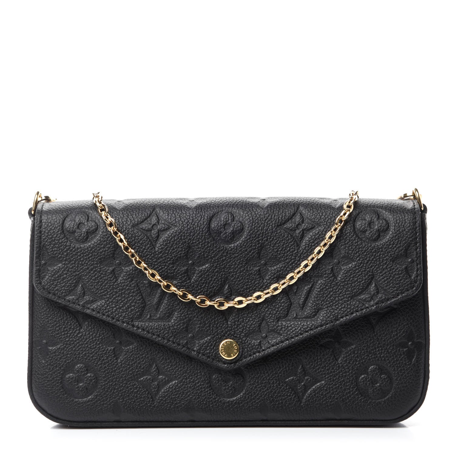 Louis Vuitton Empreinte Pochette Felicie Chain Wallet Black 1 of 13