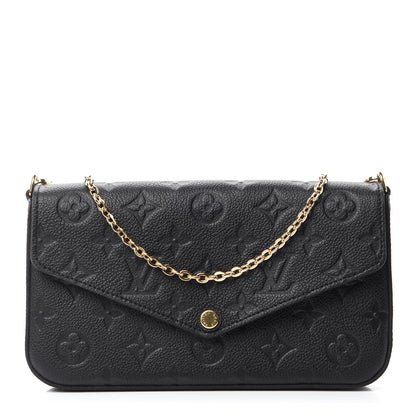 Louis Vuitton Empreinte Pochette Felicie Chain Wallet Black 1 of 13