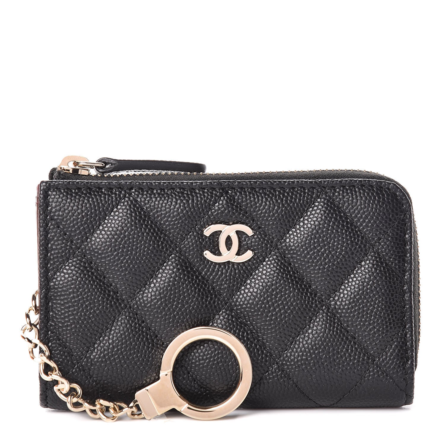 Chanel Caviar Quilted Key Holder Case Black 1 of 8