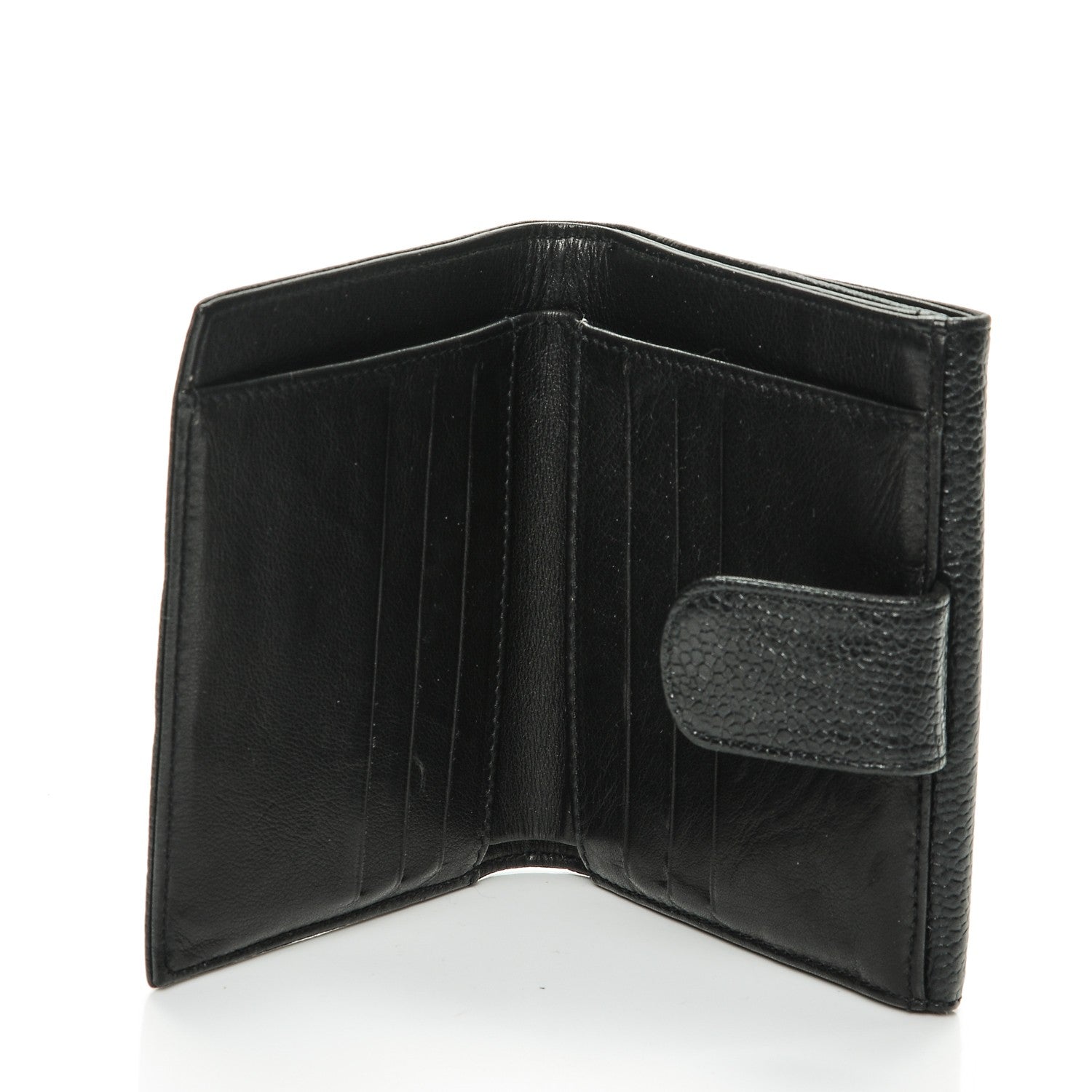 Chanel Caviar Timeless CC Compact French Wallet Black 5 of 8