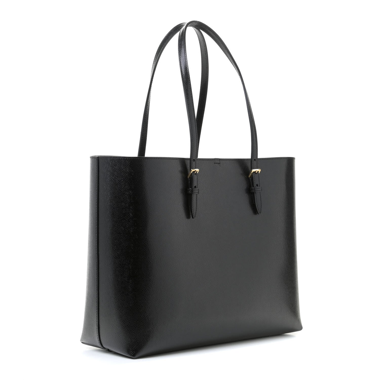 Saint Laurent Calfskin Large Shopping Tote Black 3 of 7