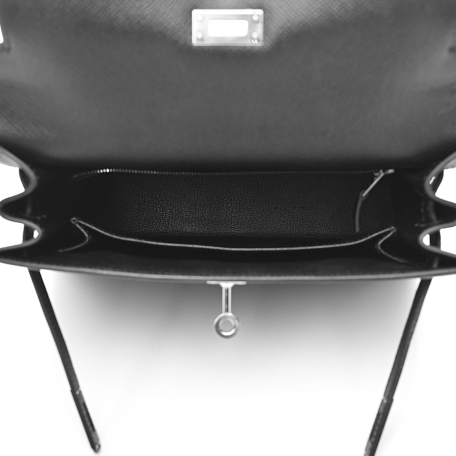 Hermes Epsom Kelly Sellier 25 Black 5 of 37