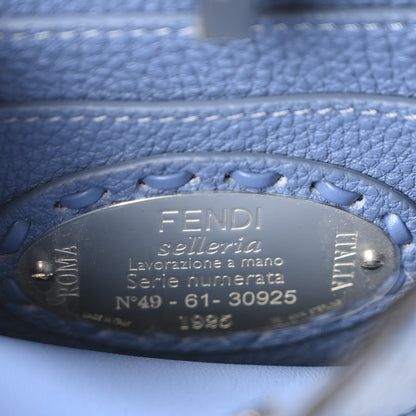 Fendi Cuoio Romano Selleria Petite Peekaboo I SEE U Satchel Blue 6 of 9