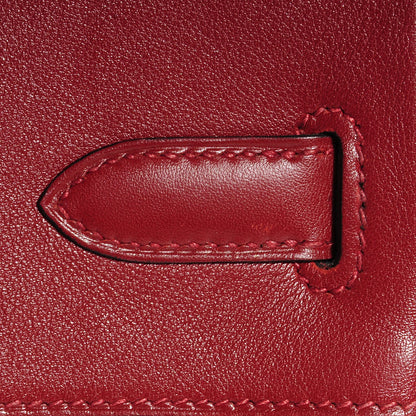 Hermes Toile Swift Birkin 30 Rouge H 3 of 24