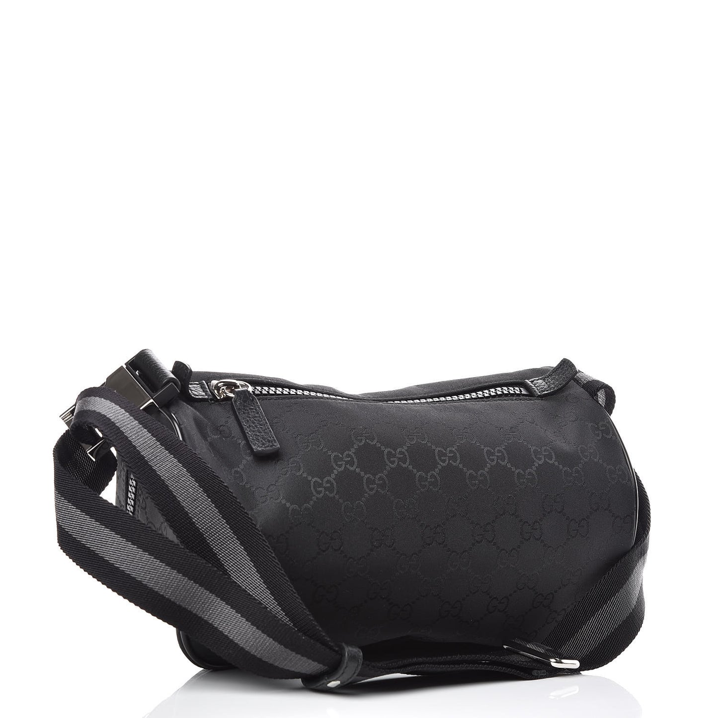 Nylon Monogram Fanny Pack Belt Bag Black