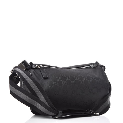 Gucci Nylon Monogram Fanny Pack Belt Bag Black 4 of 11