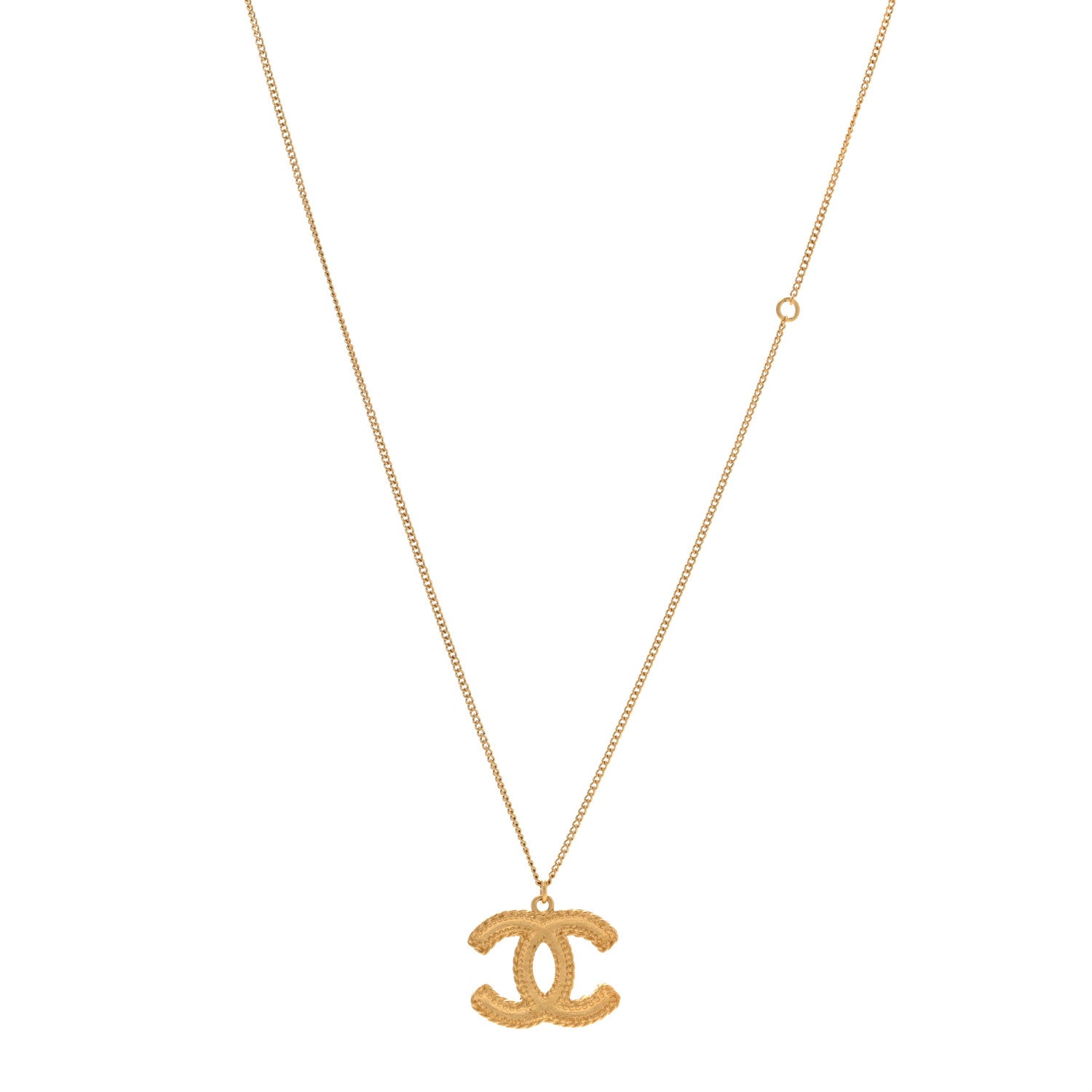 Chanel Metal CC Necklace Matte Gold 1 of 6