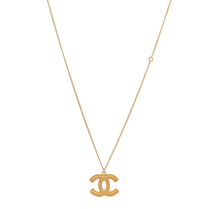 Chanel Metal CC Necklace Matte Gold 1 of 6
