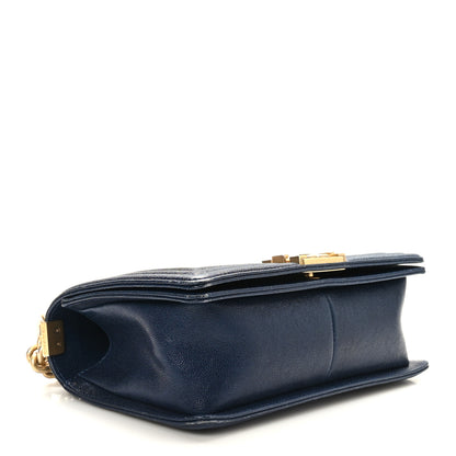 Chanel Caviar Quilted Medium Boy Flap Navy 4 of 9