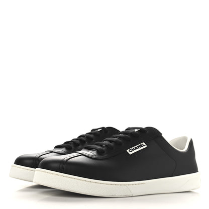 Chanel Calfskin CC Mens Sneakers 44 Black 4 of 9
