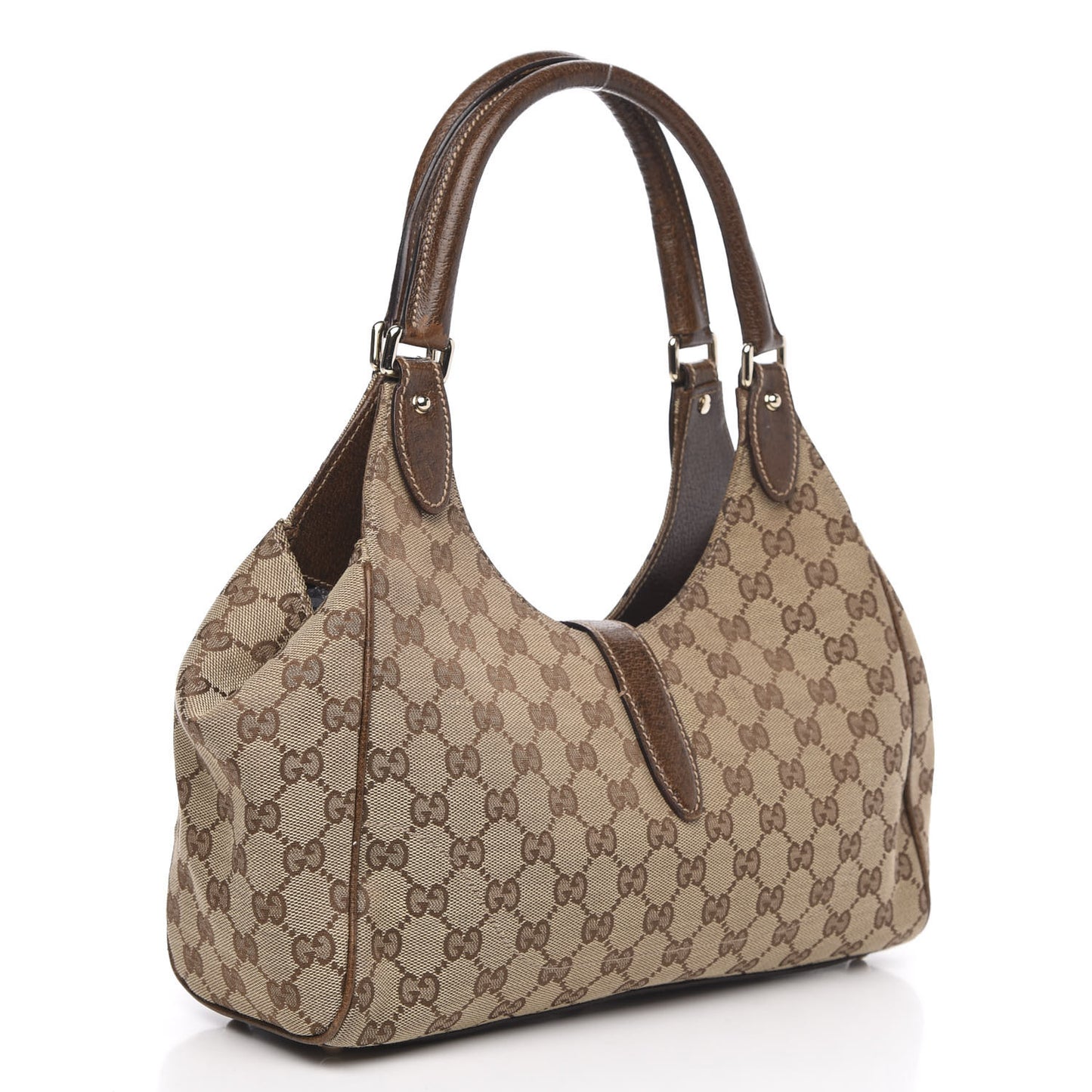 Monogram Calfskin Bardot Tote Brown