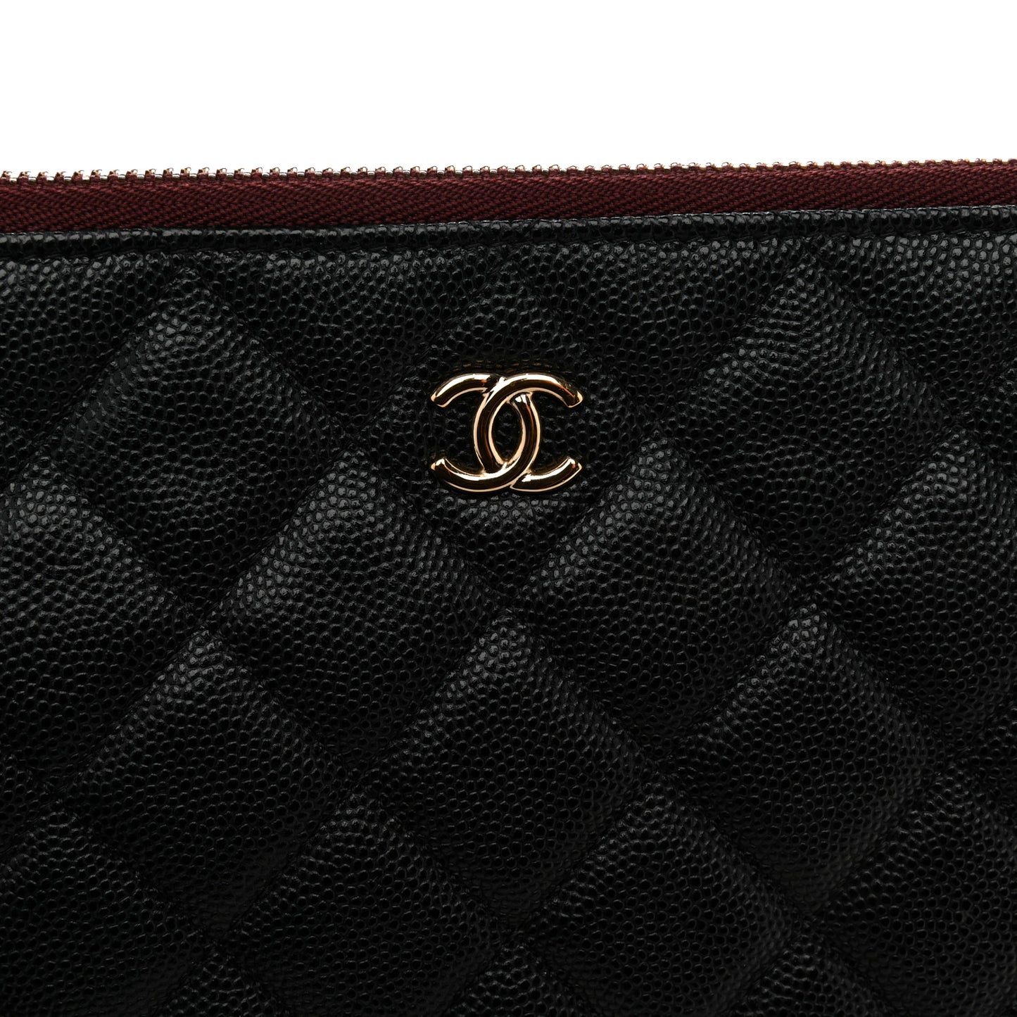 Caviar Quilted Medium Cosmetic Case Black