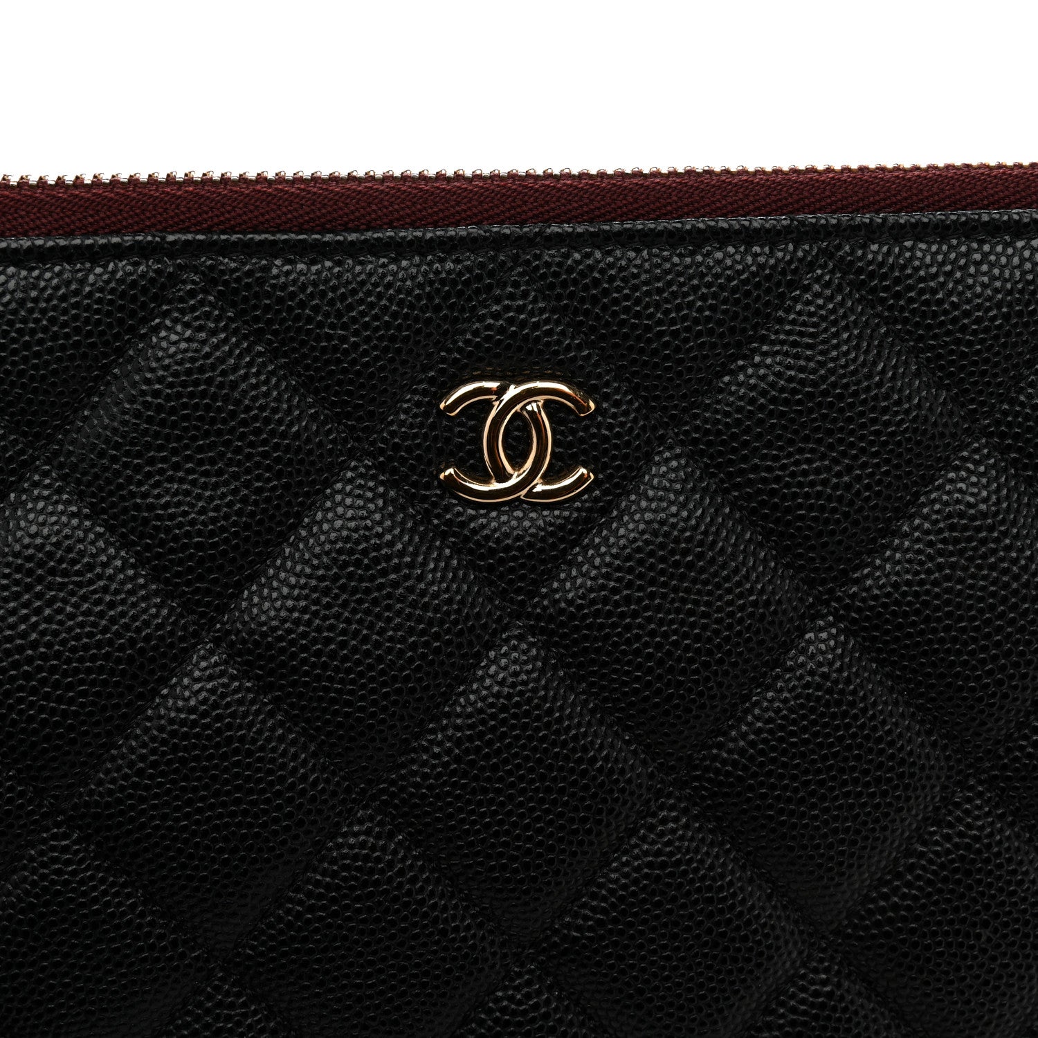 Chanel Caviar Quilted Medium Cosmetic Case Black 8 of 11
