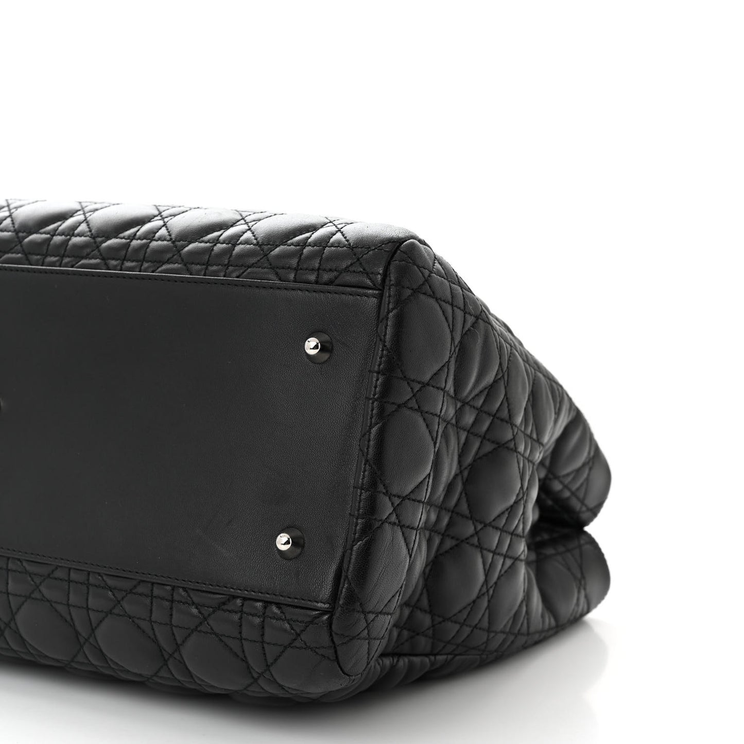 Lambskin Cannage Medium Dior Soft Shopping Tote Black