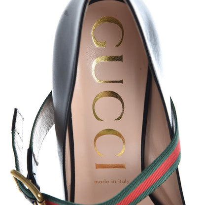 Gucci Malaga Kid Sylvie High Heel Pumps 40 Black 7 of 9