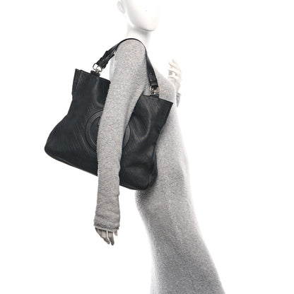 Gucci Sakai Be Green Calfskin Diagonal Stitched Medium Blondie Tote Black 2 of 11