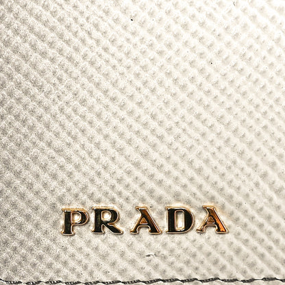 Prada Saffiano Cuir Small Panier Bucket Bag White Sfumato 6 of 9