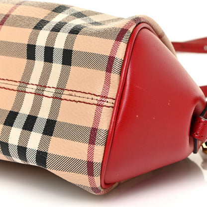 Burberry Haymarket Check Mini Blaze Crossbody Bag Red 10 of 17