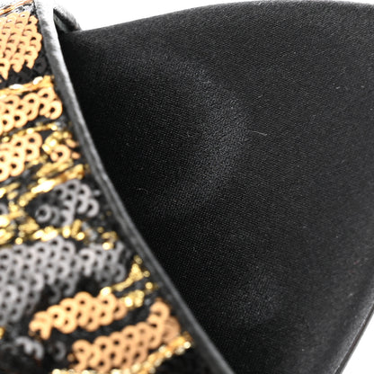 Christian Louboutin Miss Z Sequin Animal Print Mule 40 Gold Silver 10 of 10