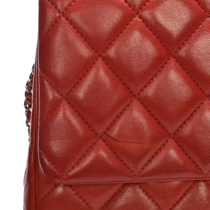 Chanel Lambskin Quilted Clutch With Chain Flap Red 5 of 8