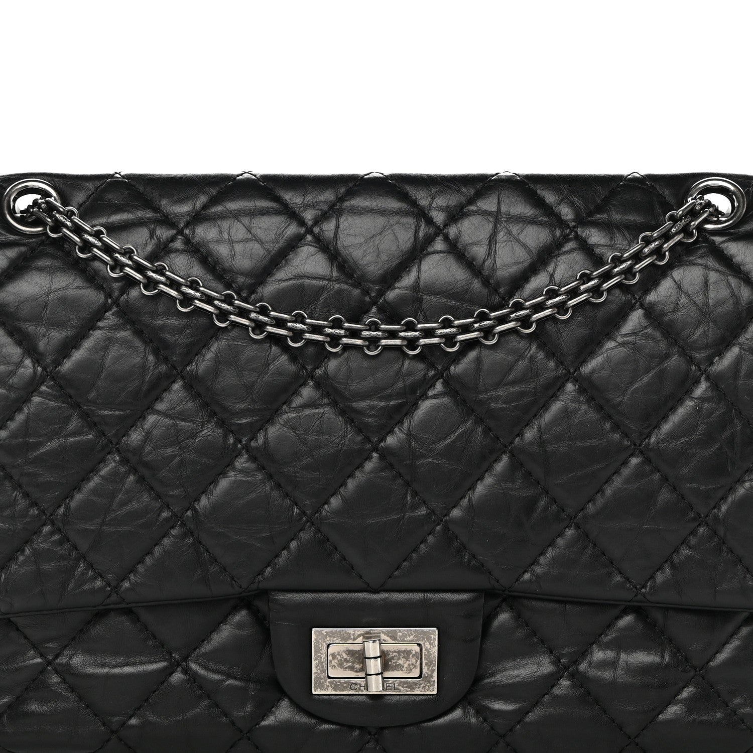 Chanel Aged Calfskin Quilted 2.55 Reissue 227 Flap Black 8 of 14