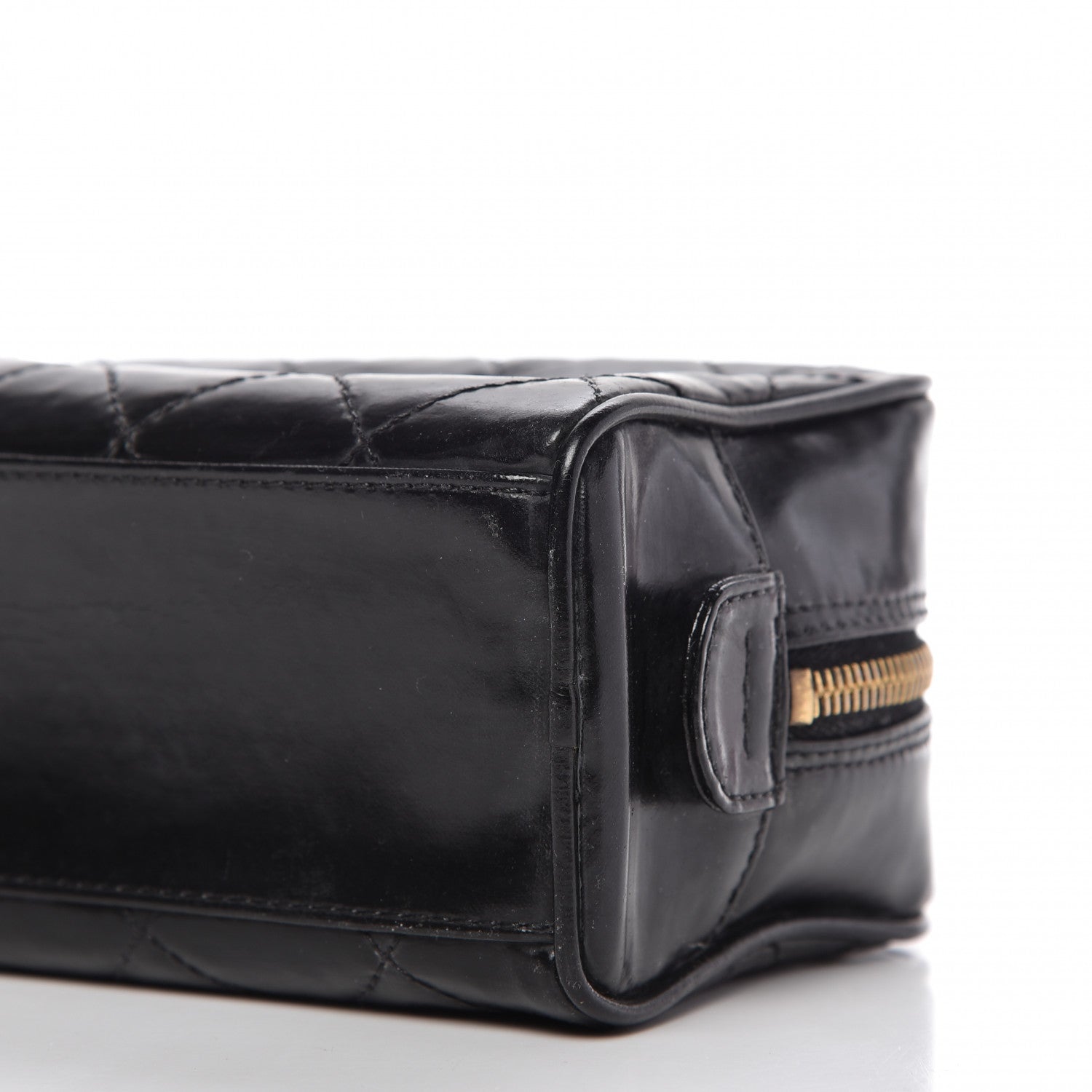 Chanel Lambskin Quilted Cosmetic Case Black 7 of 9