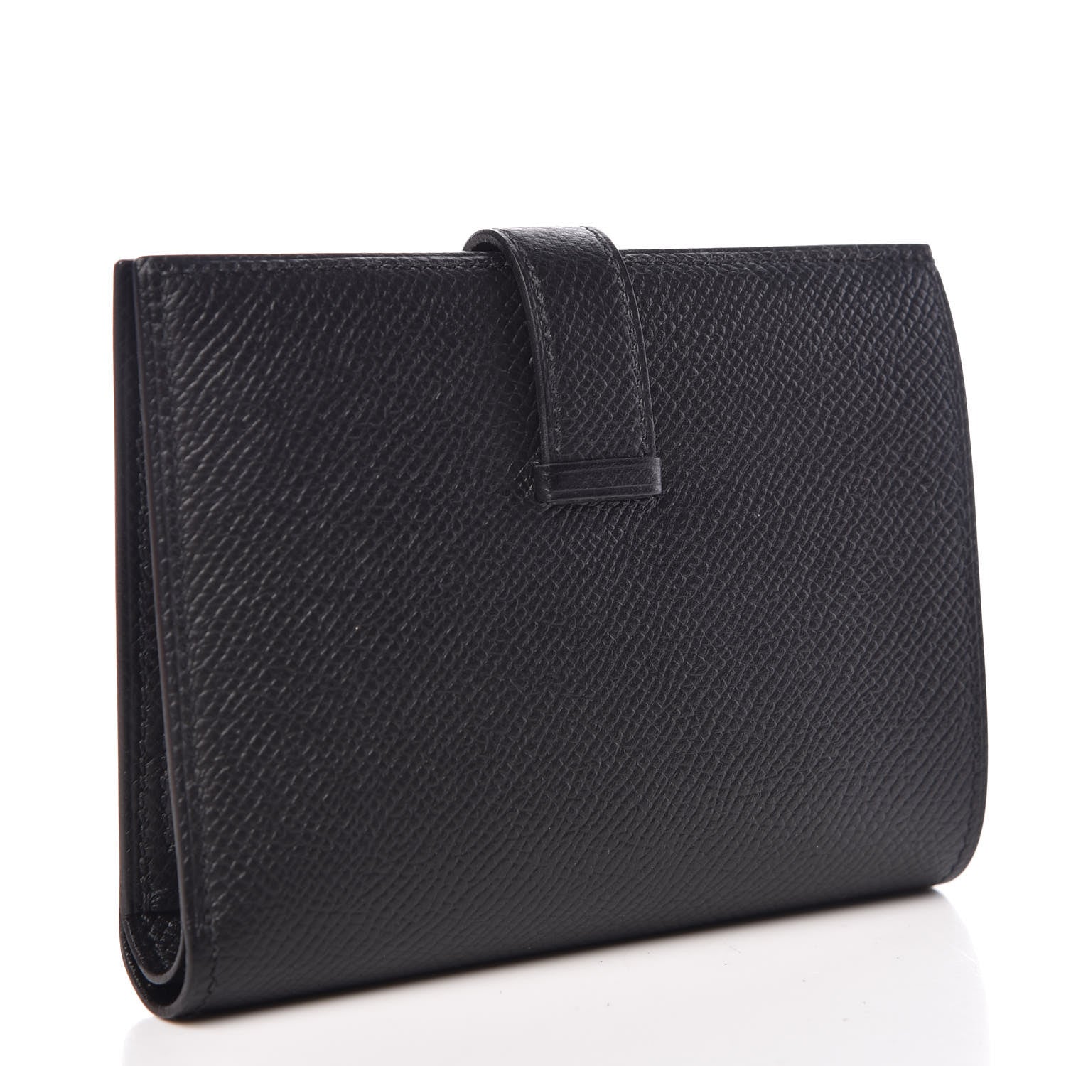 Hermes Epsom Bearn Compact Wallet Black 3 of 8