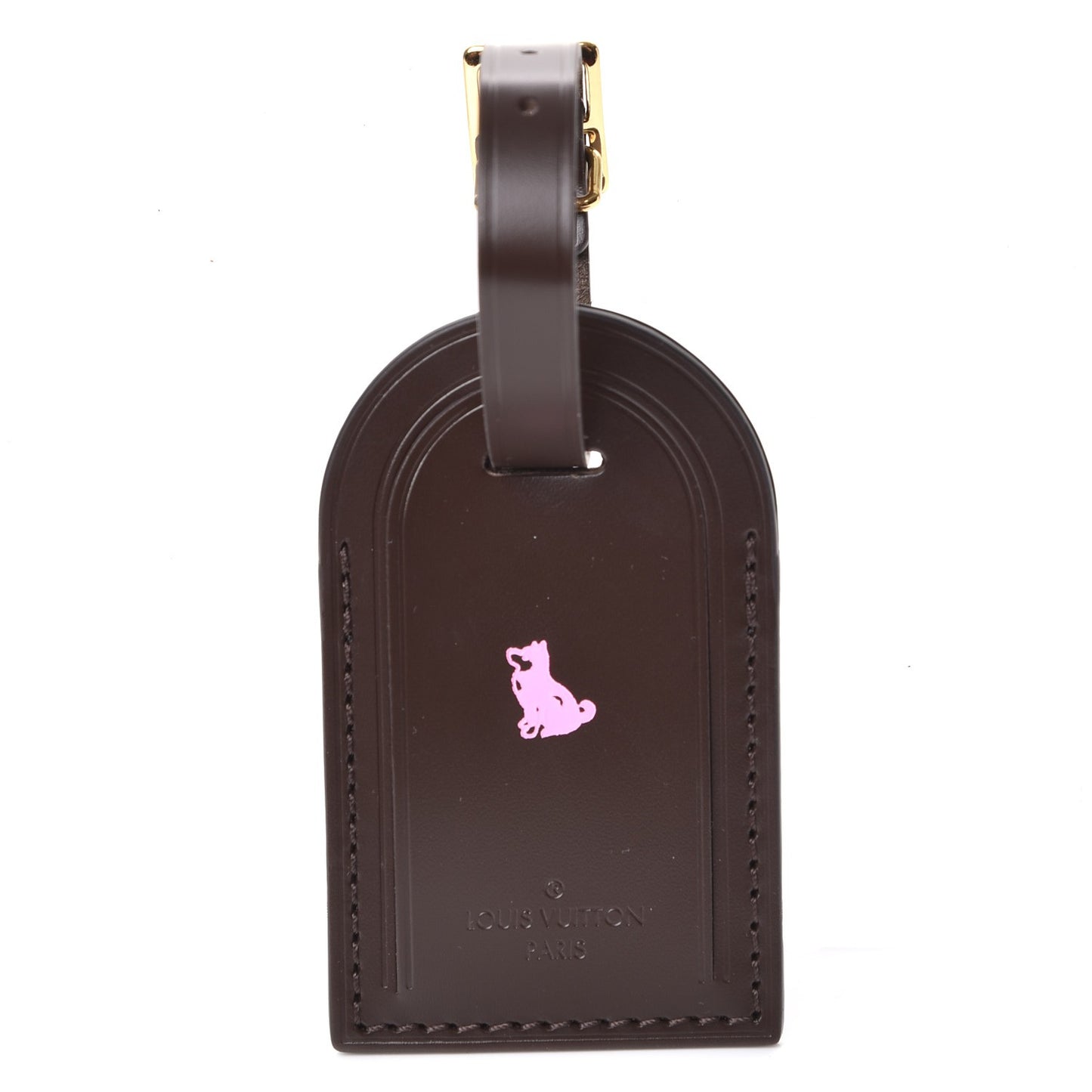 Calfskin Luggage Tag Ebene
