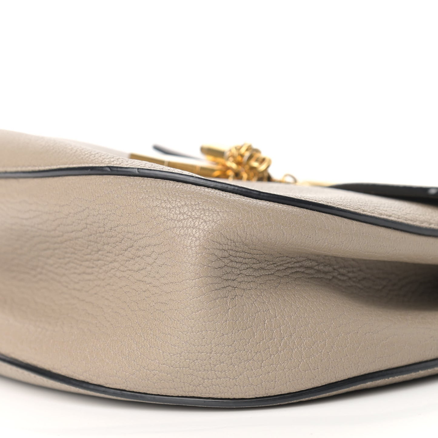 Grained Lambskin Drew Shoulder Bag Motty Grey