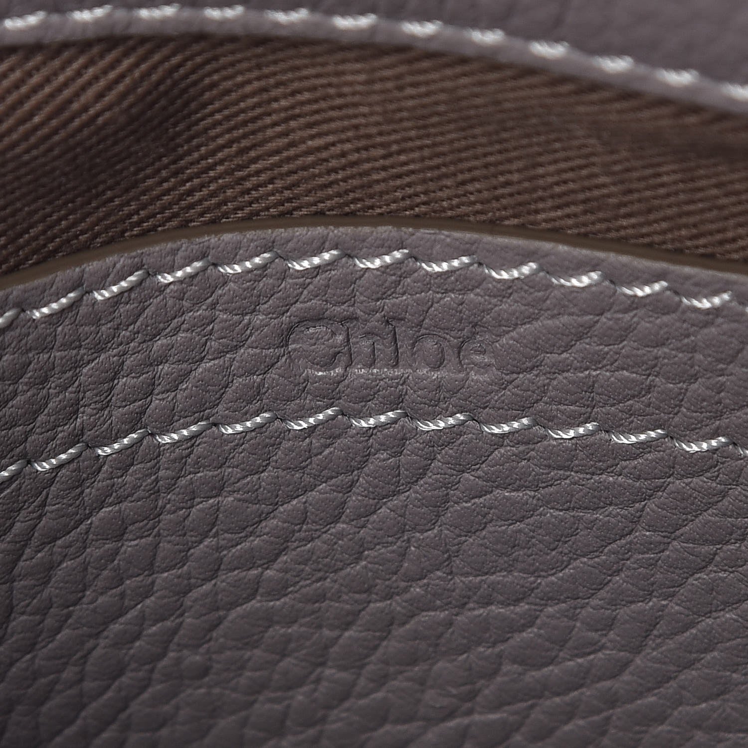 Chloe Calfskin Mini Marcie Round Crossbody Bag Cashmere Grey 6 of 7