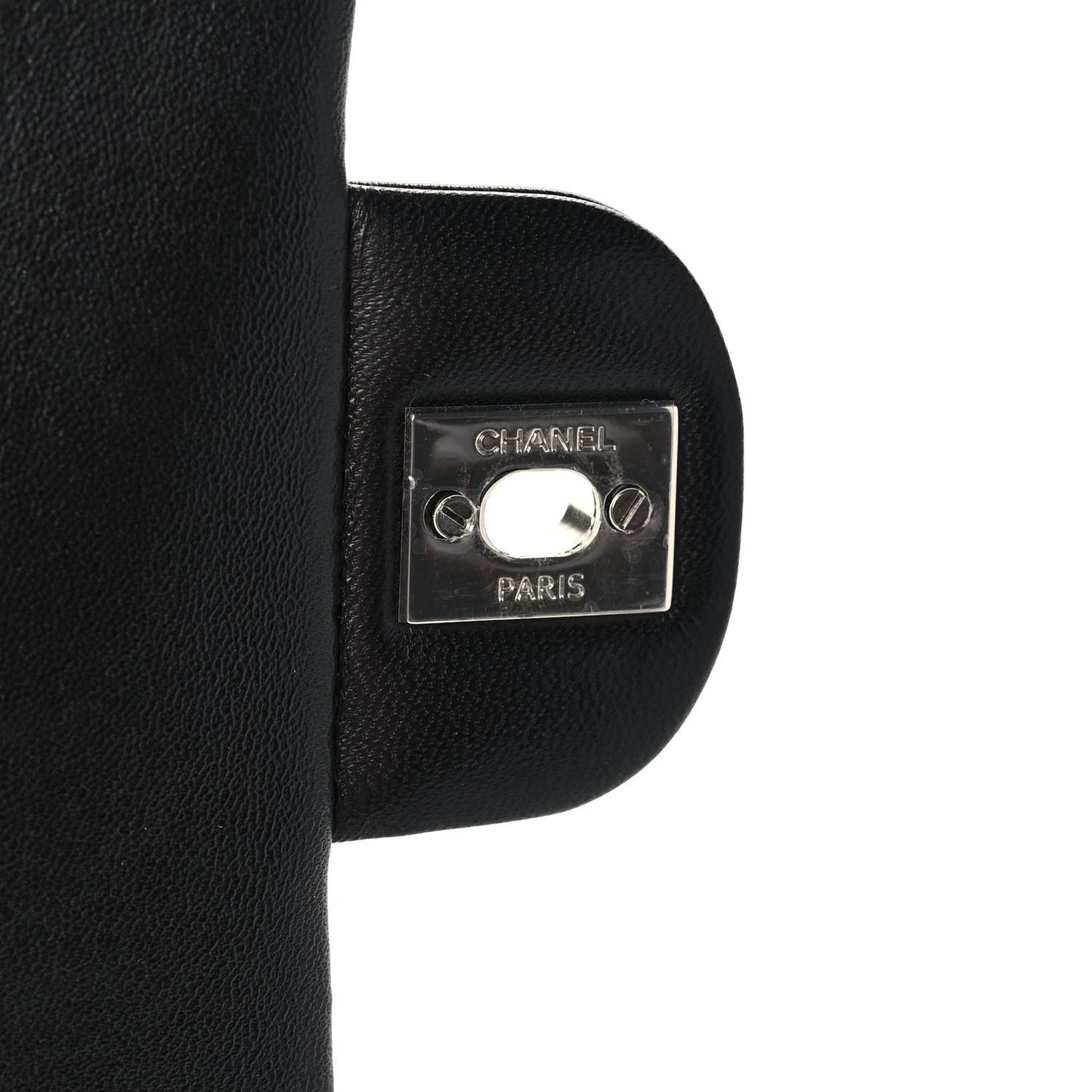 Lambskin Quilted Mini Rectangular Flap Black