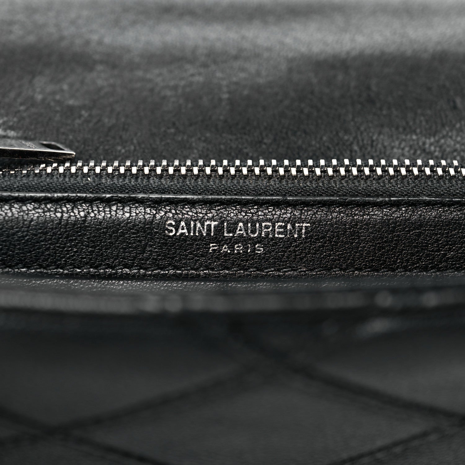 Saint Laurent Calfskin Matelasse Diamond Quilted Monogram Medium College Bag Black 6 of 13
