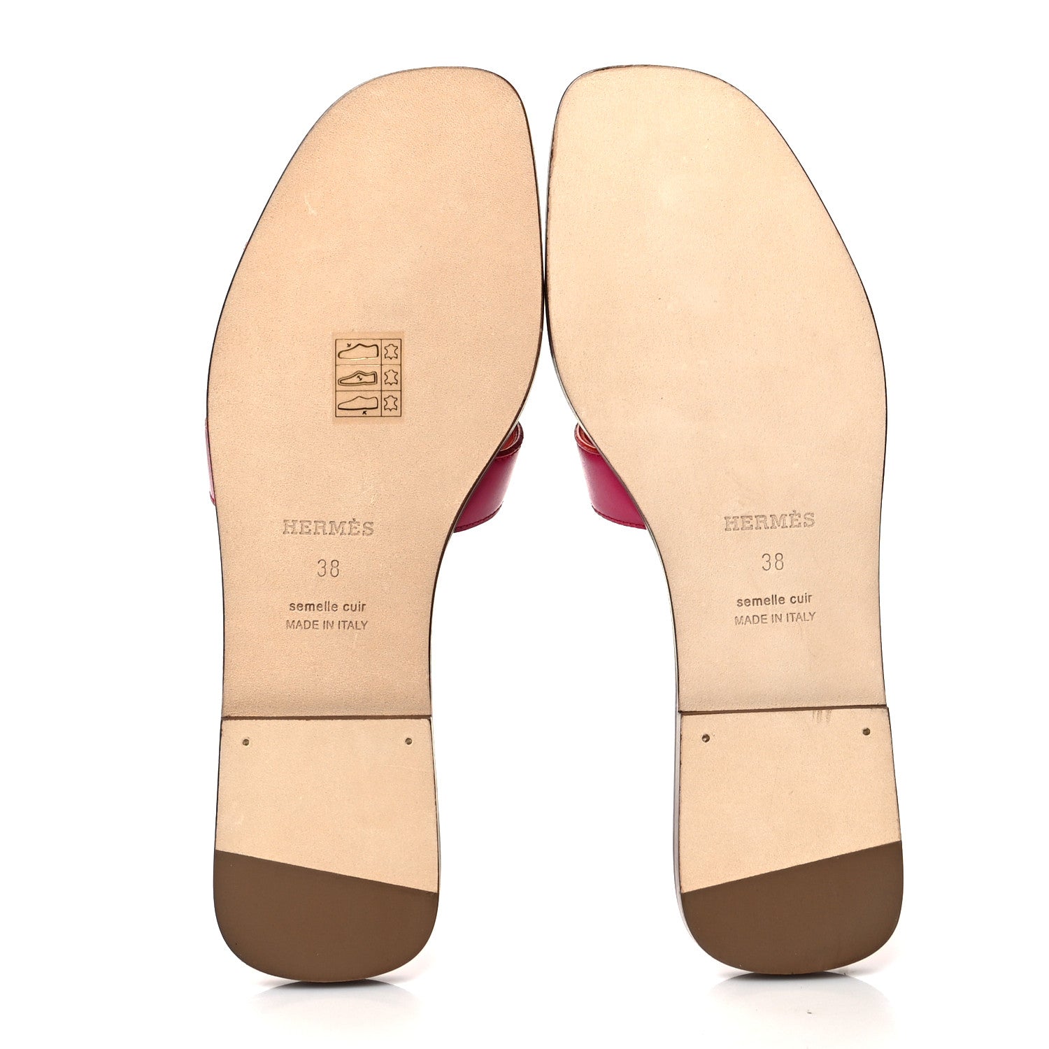 Hermes Box Calfskin Oran Sandals 38 Rose Flash Orange H 5 of 9