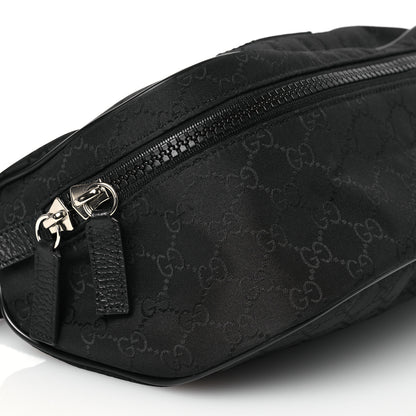 Gucci Nylon Monogram Fanny Pack Belt Bag Black 10 of 11