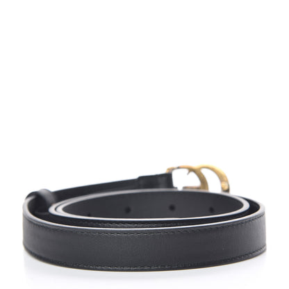 Gucci Calfskin Double G 20mm Belt 75 30 Black 3 of 6