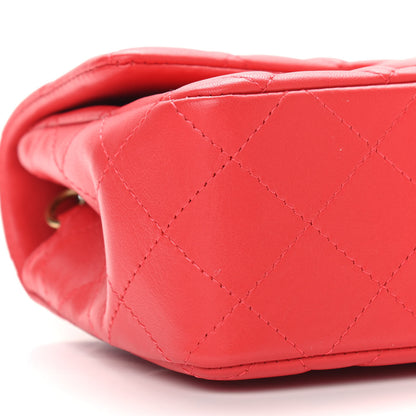 Chanel Lambskin Quilted Mini Rectangular Flap Red 8 of 10