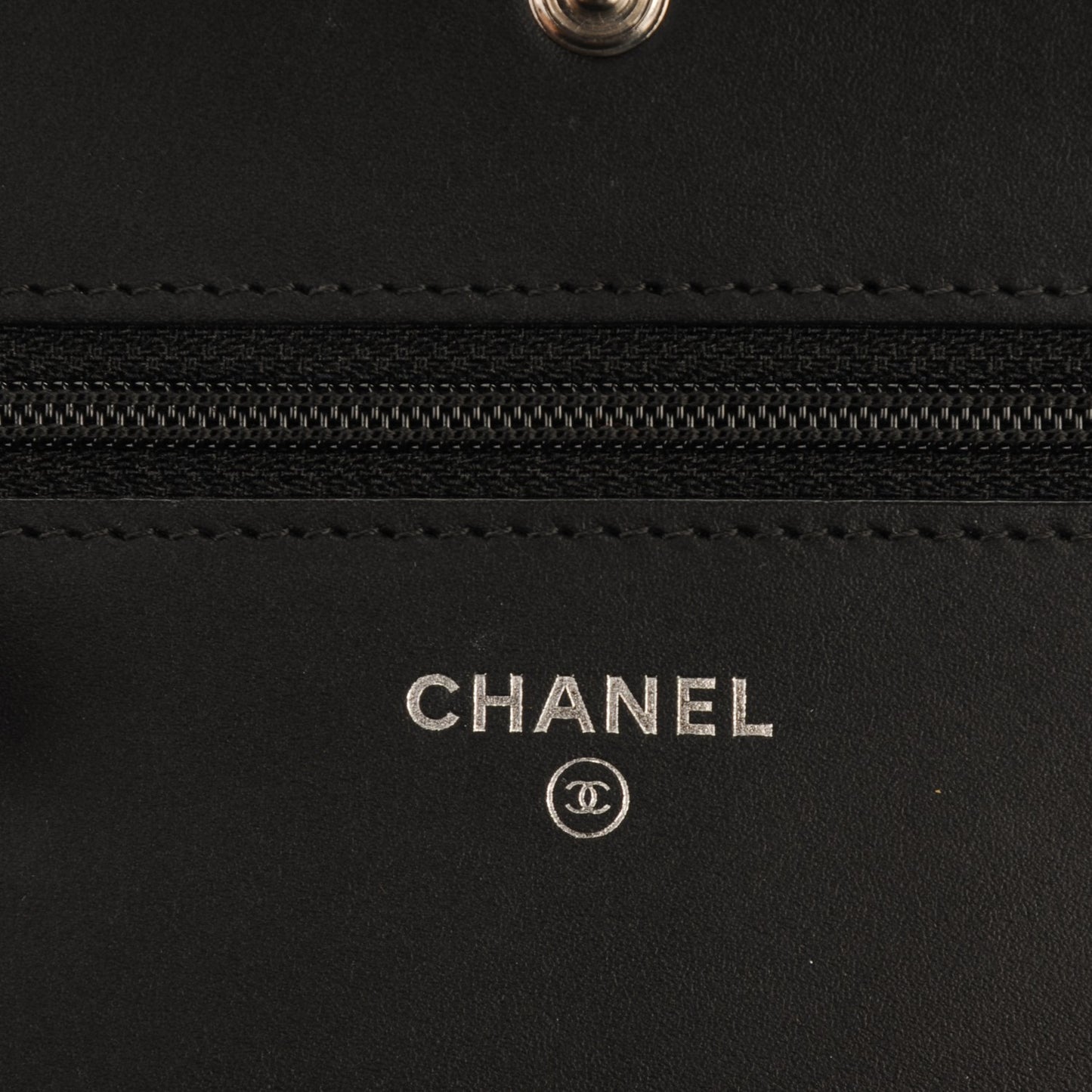 Caviar Quilted Boy Wallet On Chain WOC Black