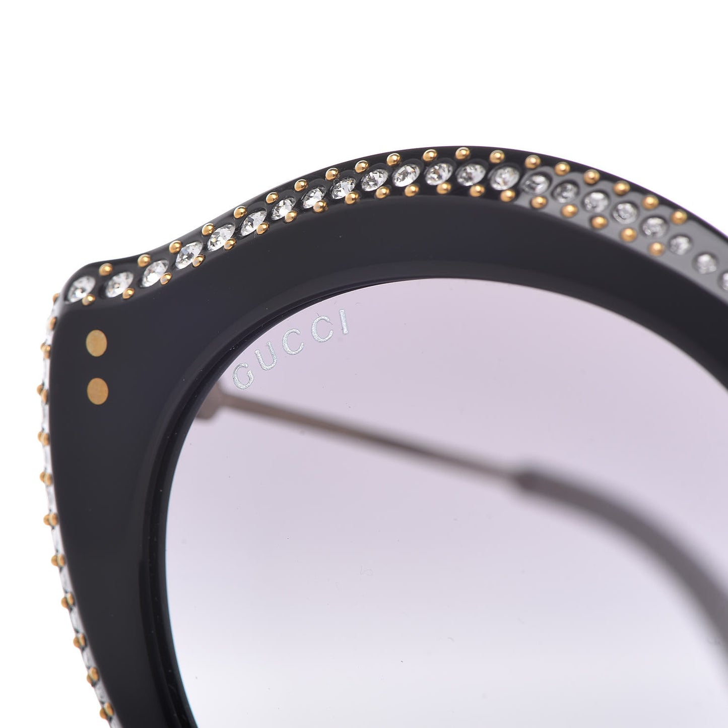 Crystal Cat Eye GG0214S Sunglasses Black